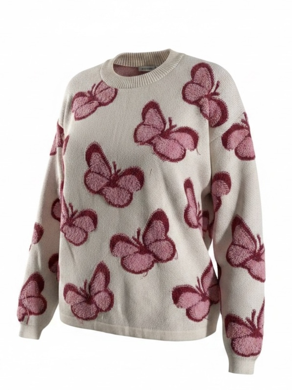 Staccato Cream and Dusty Pink Knit Sweater